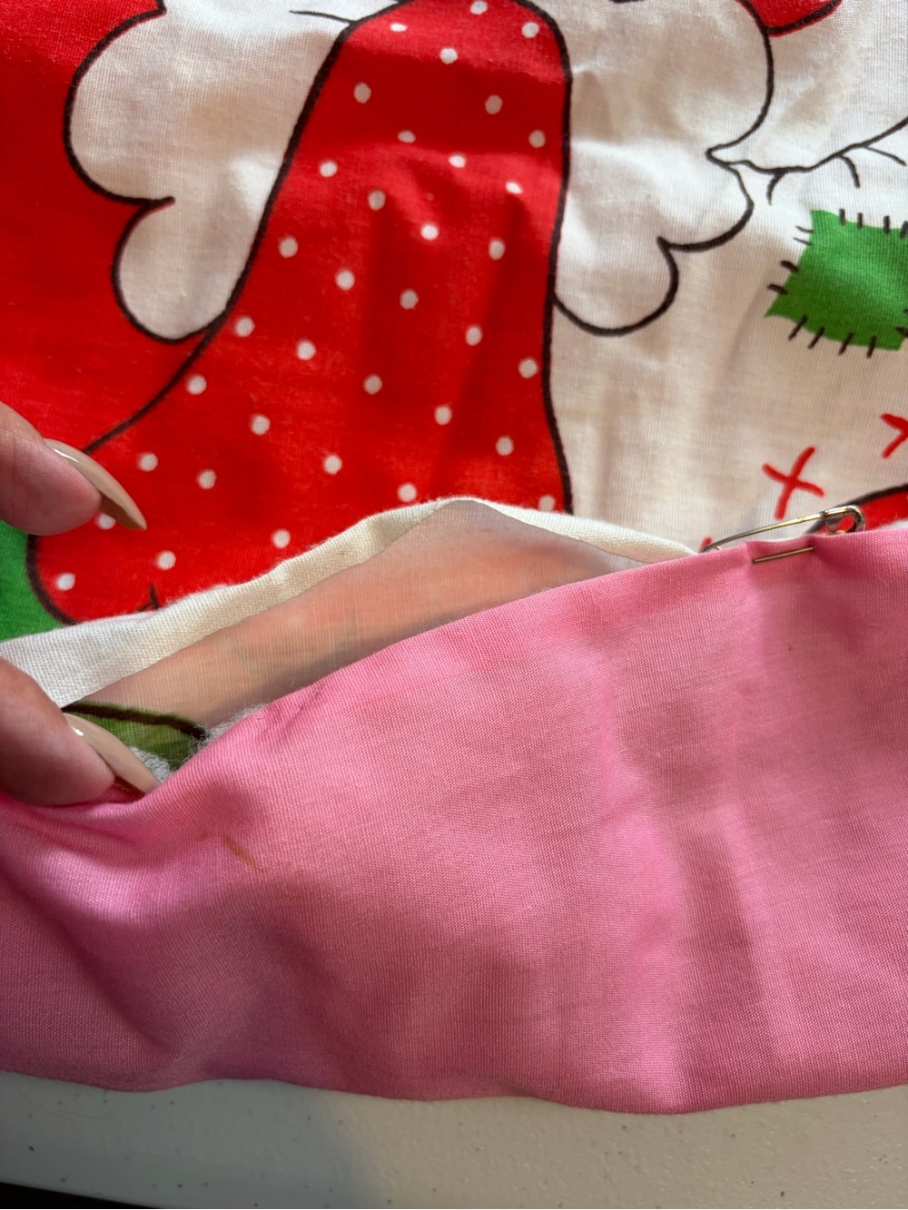 VINTAGE 1980 Strawberry Shortcake Fabric Baby Blanket Throw Spring Mills retro - Picture 6 of 8